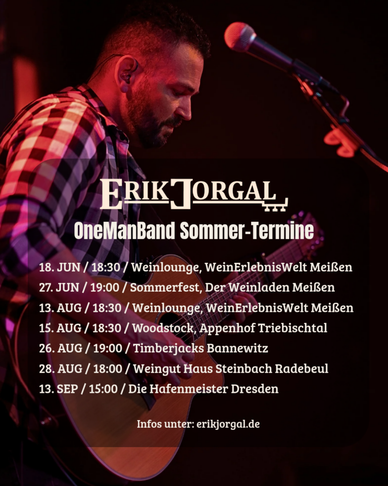 Erik Jorgal Livemusik OneManBand Termine Sommer 2026