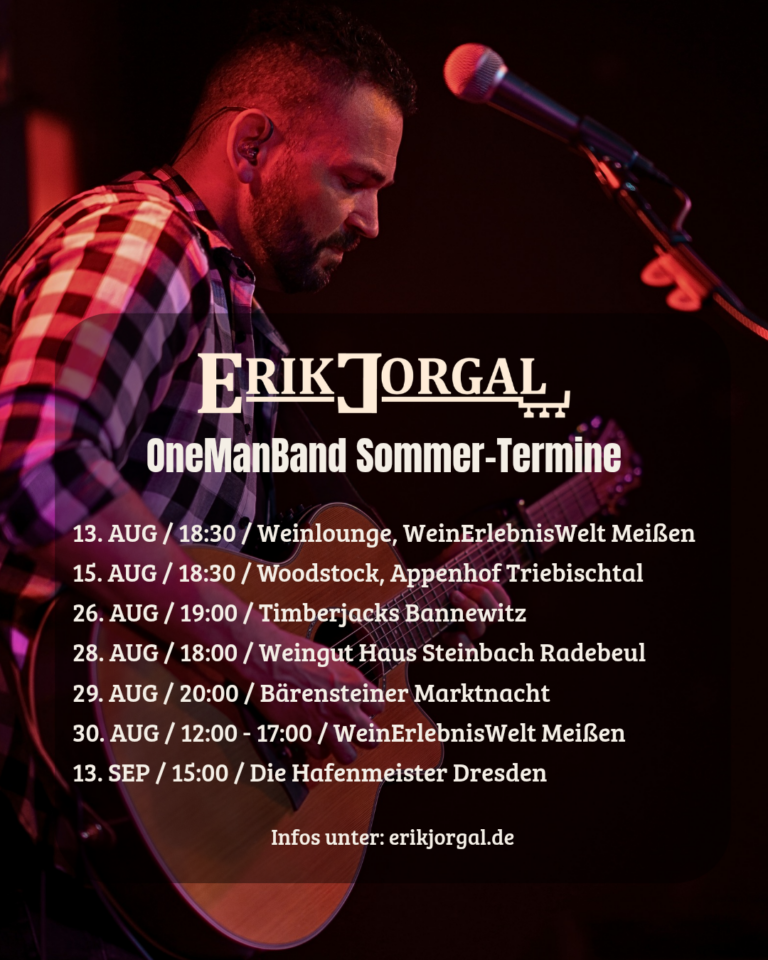 Erik Jorgal Livemusik OneManBand Termine Sommer 2026